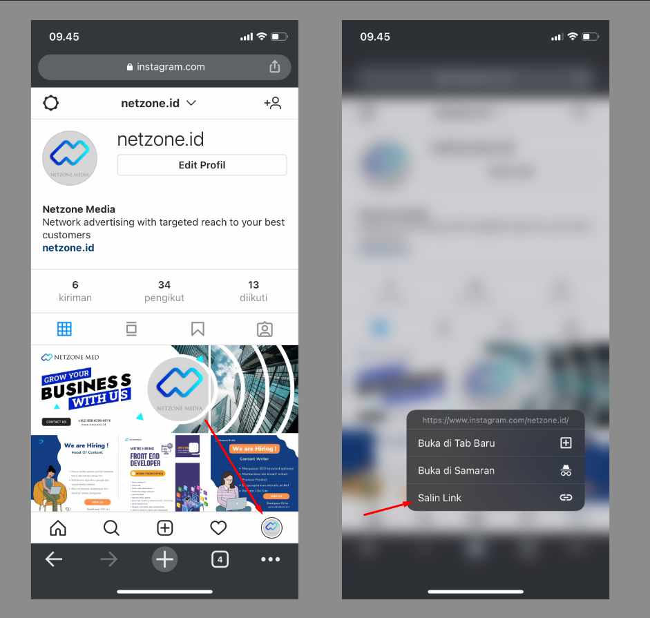 Cara Melihat Link Instagram Sendiri di Android dan iPhone